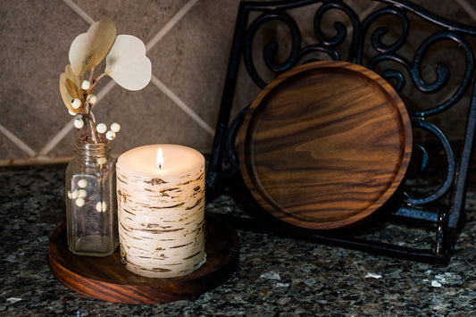 Circular Walnut Tray